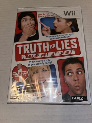 Truth or Lies (Nintendo Wii, 2010) sealed except for a tear in the plastic