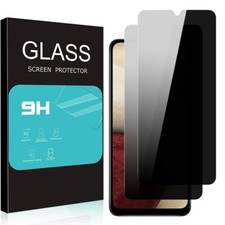 2 Pack Anti-Spy Privacy Glass Screen Protector For Samsung A12 A13 A32 A33 A53