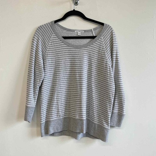 Standard James Perse Horizontal Stripe Shirt Gray Siz… Gem