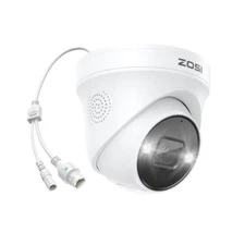 ZOSI 8MP PoE IP Security Camera Add-on 2-Way Audio Alert IP66 Home Outdoor