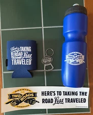 LOT Two Roads Brewing Beer Bottle Opener Key Chain Sticker Stratford Connecticut