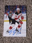 New Jersey Devils TRAVIS ZAJAC Signed 4x6 Photo HOCKEY NHL AUTOGRAPH