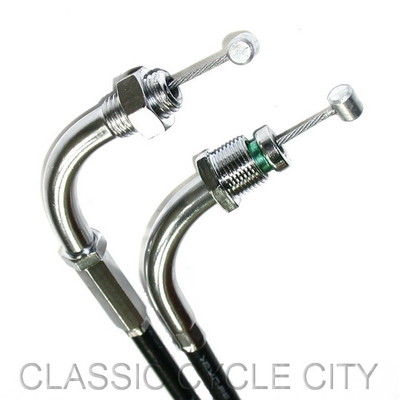 Honda CB 550 Four K3 Gaszug Set A+B Auf Zu Throttle Cable Kit Open Close