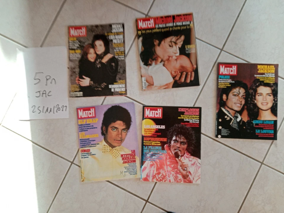  1984-1994 rare lot 4 PARIS MATCH -special MICKAEL JACKSON-star pop-deces-death! - Photo 1/1