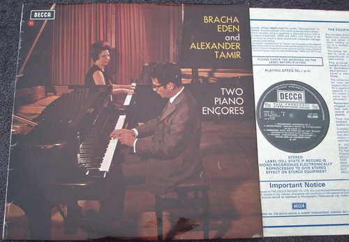 SXL 6484 TWO PIANO ENCORES Eden / Tamir UK DECCA NB ORIGINAL Brahms Poulenc etc