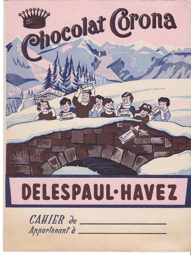 Ancien protège cahier publicitaire "Les chocolats de Royat&quot