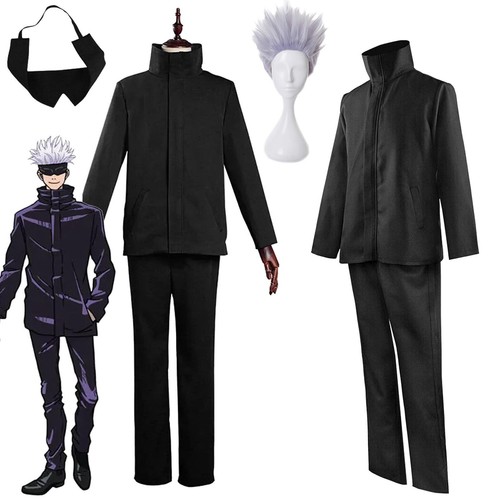 Jujutsu Kaisen Satoru Gojo Cosplay Costume Wig School Uniform Book Week Outfits - Picture 3 of 20