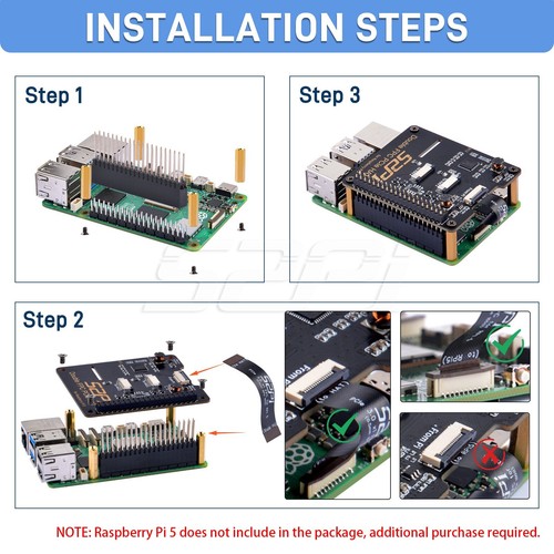B12 Double FPC PCIe HAT Adapter Board for Raspberry Pi 5 - 第 9/10 張圖片