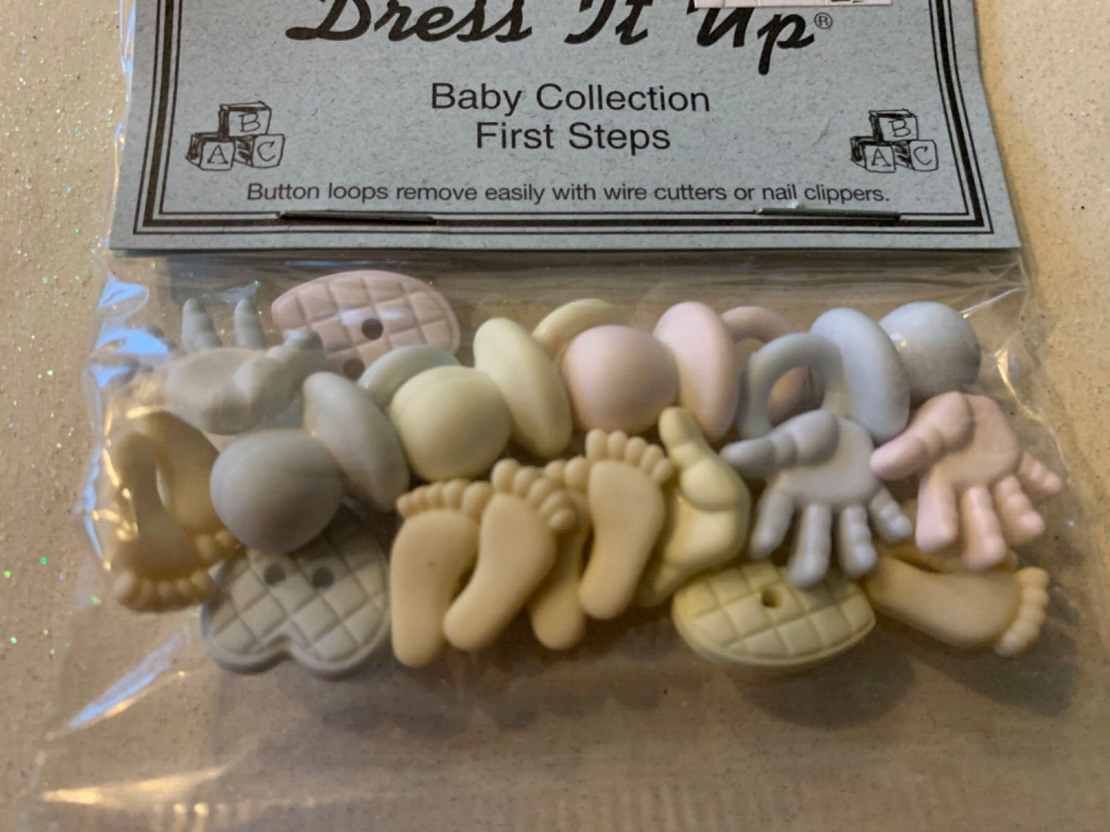 DRESS IT UP 3D BABY COLLECTION FIRST STEPS TINY HANDS FEET HEARTS