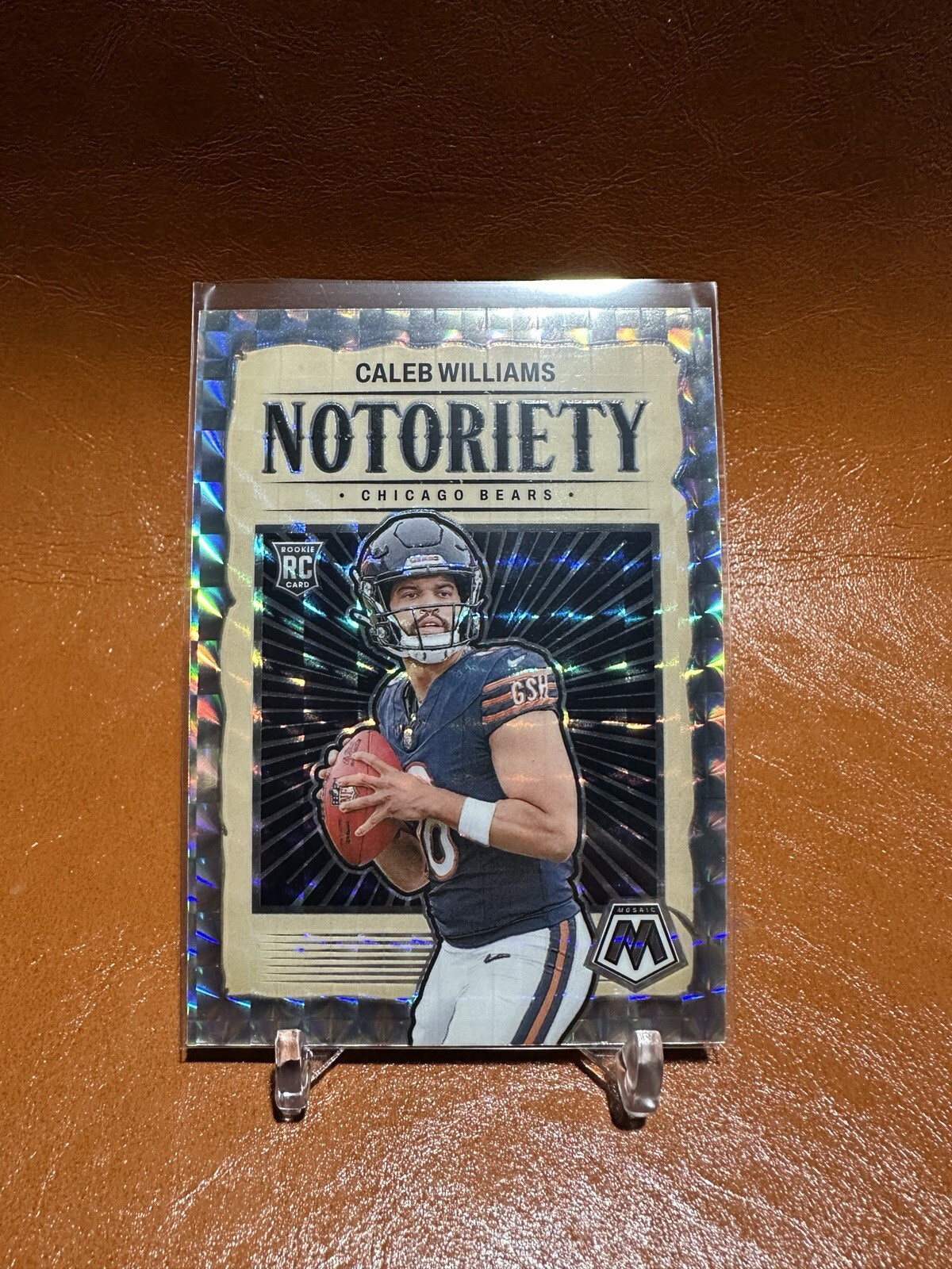 2024 Mosaic Football Caleb Williams Silver Mosaic Notoriety No 18