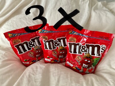 3x M&M´s M und Ms mms peanut butter Party Size 963,9g MHD 01/2027 Versand aus D!