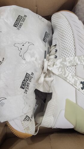 Taglia 12 - Under Armour Project Rock 4 mimetico - bianco grigio pece - Foto 24 di 24