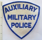 Original WW2 Vintage US ARMY AUXILIARY MILITARY POLICE PATCH on White Wool