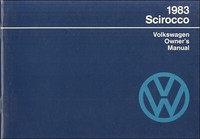 1983 VW Scirocco Owners Manuell Mint Volkswagen User FüHrung Buch