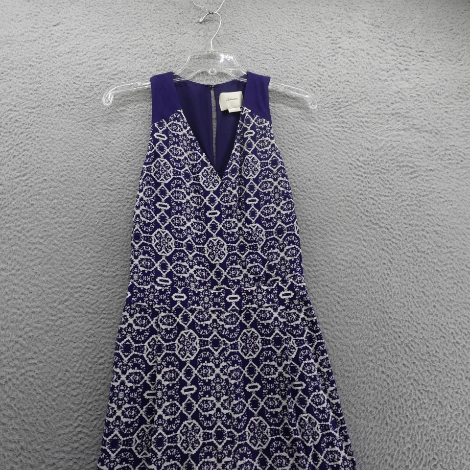 Mono Anthropologie elevenses Audra Pierna Ancha 00 Azul Blanco Mujer Geométrico Foto 3 de 4