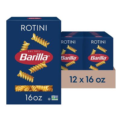 BARILLA Blue Box Rotini Pasta, 16 oz. Box (Pack of 12), 8 Servings per Box -