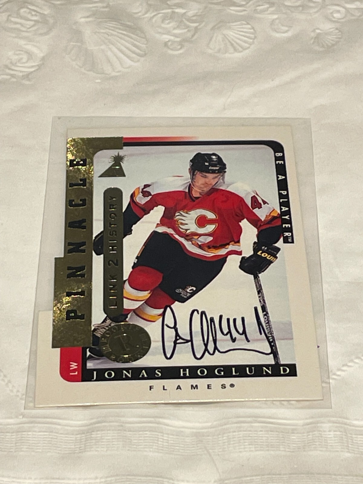 1996-97 Pinnacle Be A Player Link 2 History Auto Jonas Hoglund #LTH-8A Auto