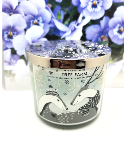 Bath and Body Works 3 Wick Candle White Barn Candle Holiday Fall & Glitter Bag - Picture 77 of 165