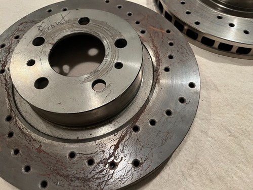 1988-1991 FERRARI TESTAROSSA BREMBO PERFORMANCE BRAKE DISC ROTORS FRONT SET- NEW - Picture 5 of 21