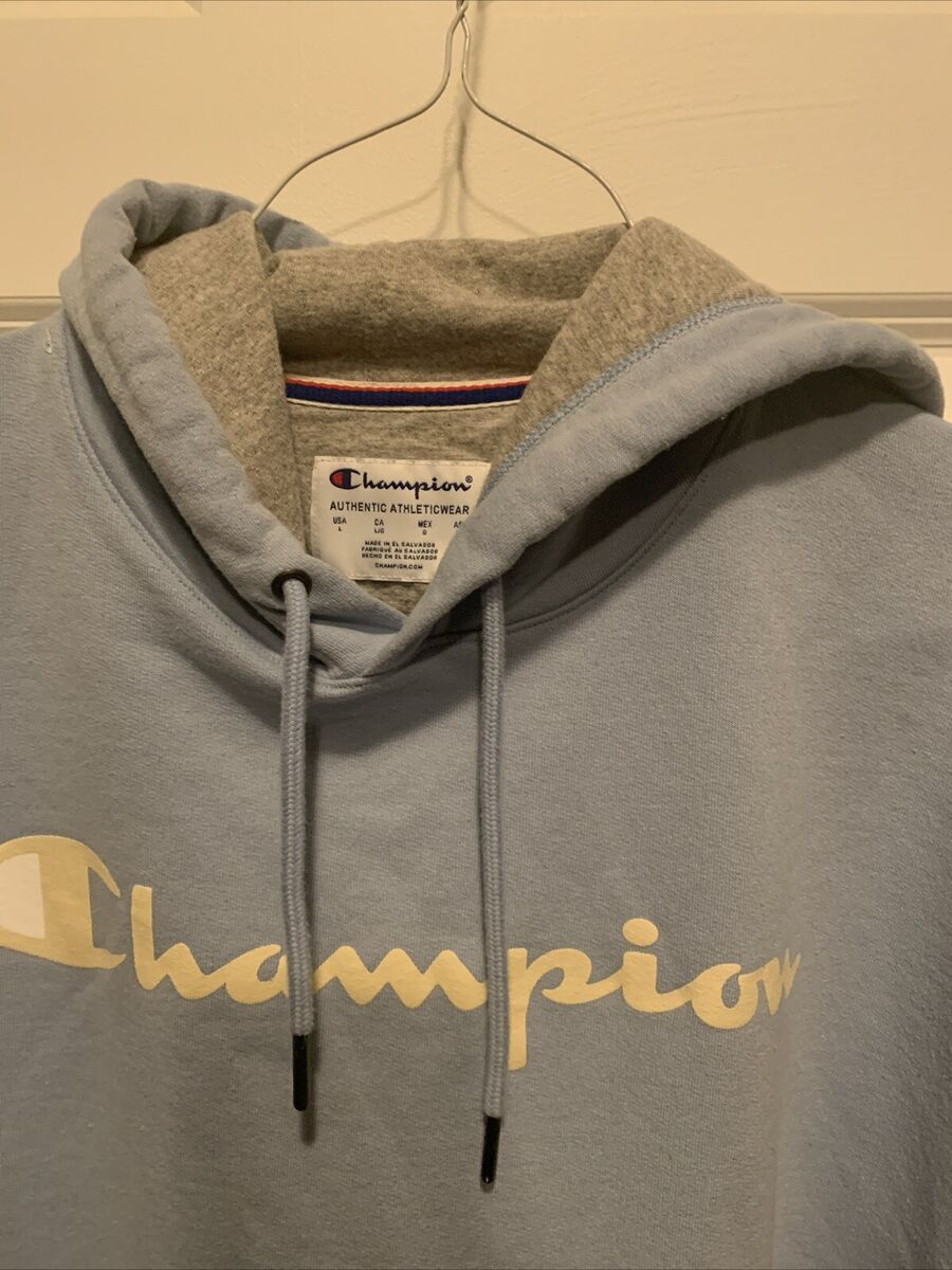 Champion Men's Large Hooded Sweatshirt Light Blue | eBay Champion Men's Large Hooded Sweatshirt Light Blue | eBay