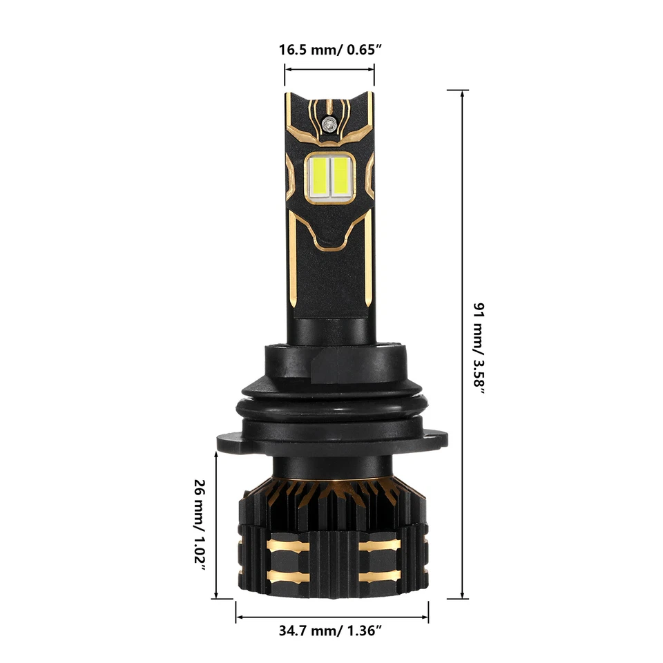 Para Isuzu Trooper 1990-2002 AUXBEAM Canbus 9004 Faro LED Bombilla de haz alto bajo Foto 3 de 4