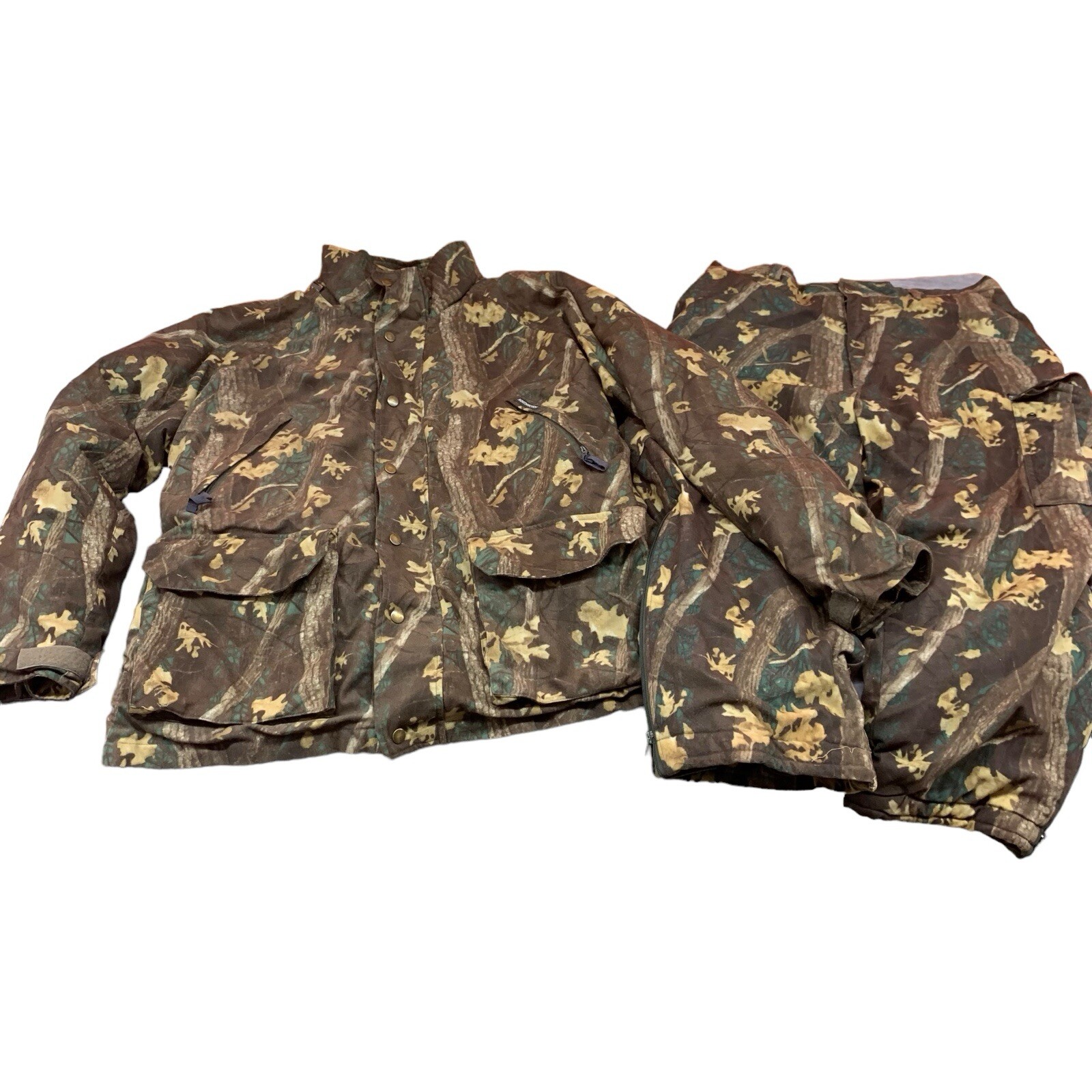 Northwoods Mens Size Large 3 Pce Camouflage Hunting Jacket and Pant ALTERED READ