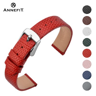 ANNEFIT Women's Leather Watch Band Strap 10mm 12mm 13mm 14mm 15mm 16mm 18mm 20mm