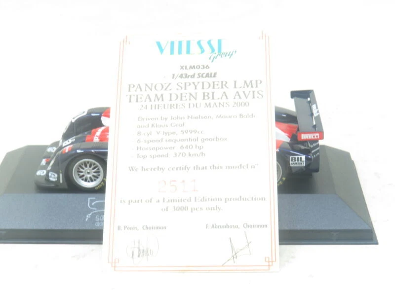 Onyx Touring Auto XLM036 Panoz Spyder Lmp Le Mans 2000 #10 1.43 Scala IN Scatola - Immagine 2 di 4