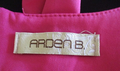 Vintage Arden B Sheath Dress Small Women Pink White Black Stretch Jersey - Picture 4 of 4