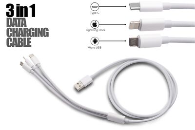 3 in 1 1m Daten USB Kabel Schnellladekabel für Android Handy Typ C