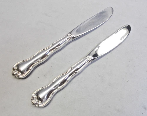 2 RONDO STERLING SILVER BUTTER SPREADERS-CLASSIC/FINE 1951 GORHAM