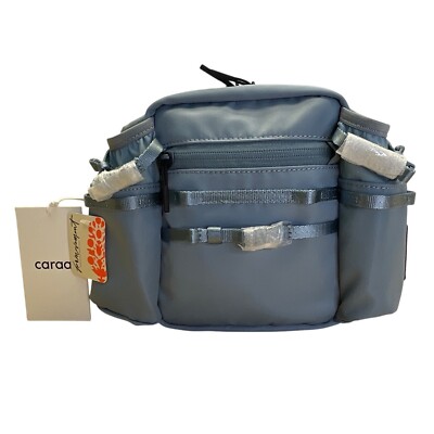 Caraa Sport Light Blue Nylon Multi-Pocket Adjustable Strap Utility Belt Bag -...