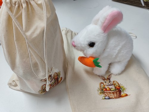Bunby-My Realistic Bunny Toy with JumpingTwitching Ears for Kids-White