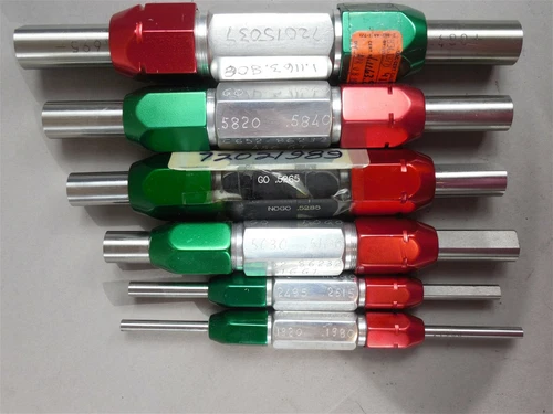 Mixed Lot of 6 Plug Gage Pins and Handles Range .1920" to .625" Go - No Go Gauge