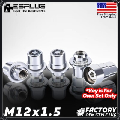 #ad 4 Pc Chrome Lexus OEM Mag Seat Wheel Lock M12x1.5 Fit ES GS IS NX RC RX amp; more $21.99