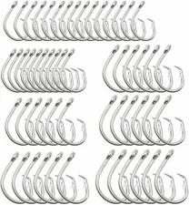 50pcs Lot Fishing Tuna Hooks Stainless Steel Circle Hook 8/0 9/0 10/0 11/0 12/0