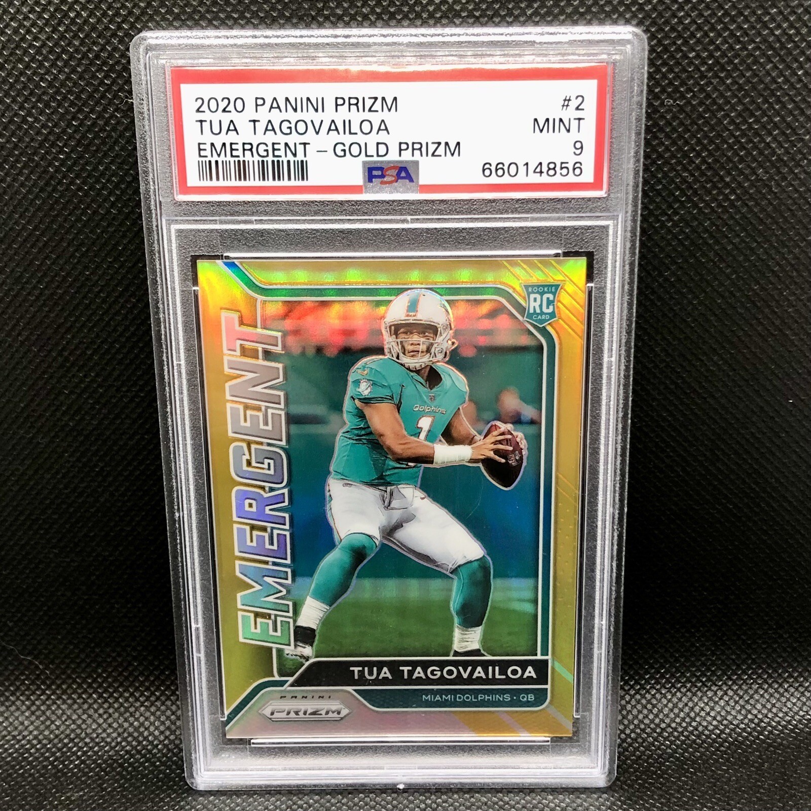 Tua Tagovailoa Panini Prizm Emergent #2 Gold