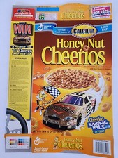 1999 Honey Nut Cheerios Cereal Box Gold 26 Car with Racing Pals Offer