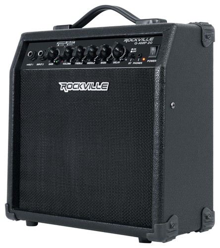 Rockville G-AMP 20 Watt Guitar Amplifier Combo Amp Bluetooth/Delay + Headphones - Picture 4 of 12