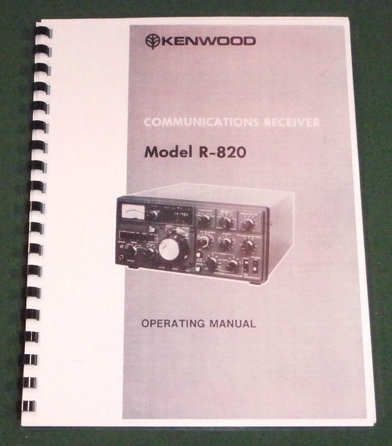 Kenwood R820 Instruction Manual Premium Card Stock Covers & 28 LB