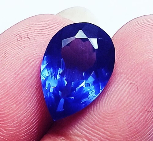 Pear Shape Natural Tanzanite Certified 7.60 Ct Loose Gemstone - Picture 2 of 4