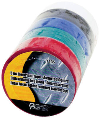 Performance Tool 1135 Electrical Tape, 5 Piece