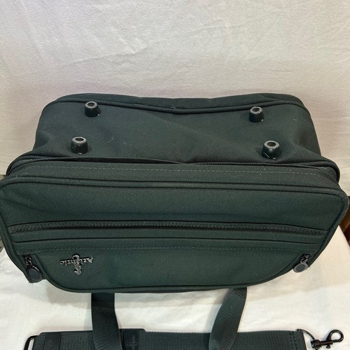 Atlantic Expandable Travel Bag With Shoulder Strap Hunter Green Vintage 16x11x8 - Picture 7 of 11