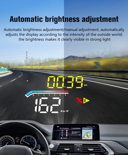 Car Head Up Display OBD2 GPS HUD Projector Speedometer Overspeed Warning Alarm - Picture 3 of 24