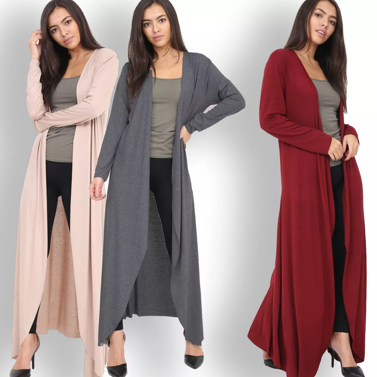 Floor length outlet duster cardigan