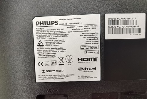 BASE PIE SOPORTE PEANA PHILIPS 49PUS6412-12 TV0903 - Bild 3 von 4