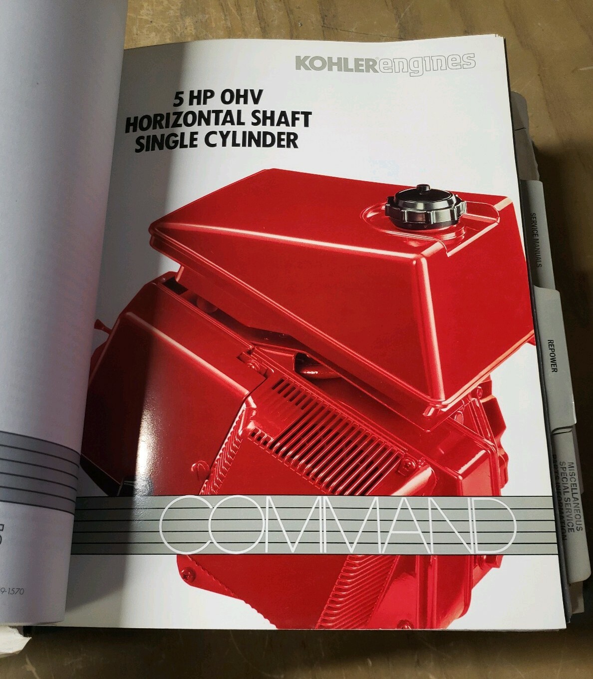 Kohler Engines DEALER PARTS Service Manual Book Huge Master Manual 1J