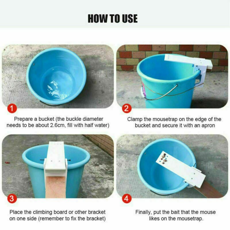 Mouse Bucket Trap 5 Gallon Original Walk The Plank Mouse Trap – Auto Reset, Made In Kentucky USA (Handmade) Mouse Trap Game 2005 - Foto 8