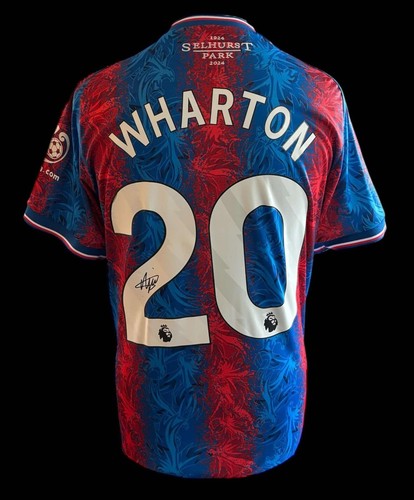 ADAM WHARTON GENUINE SIGNED CRYSTAL PALACE 2024/25 HOME SHIRT + PHOTO PROOF