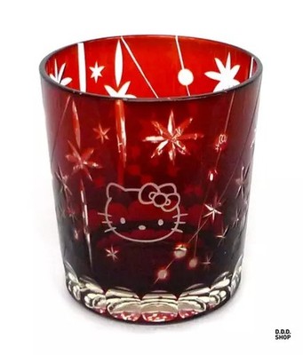 Hello Kitty Sternenmuster geschliffenes Glas Sanrio Sammelglas